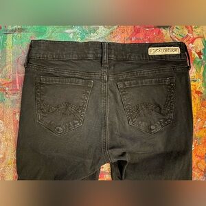 Black Denim Refuge “Ultra-Skinny” Jeans - Size 6